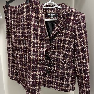 Karl Lagerfeld size 10 Tweed Blazer and Skirt